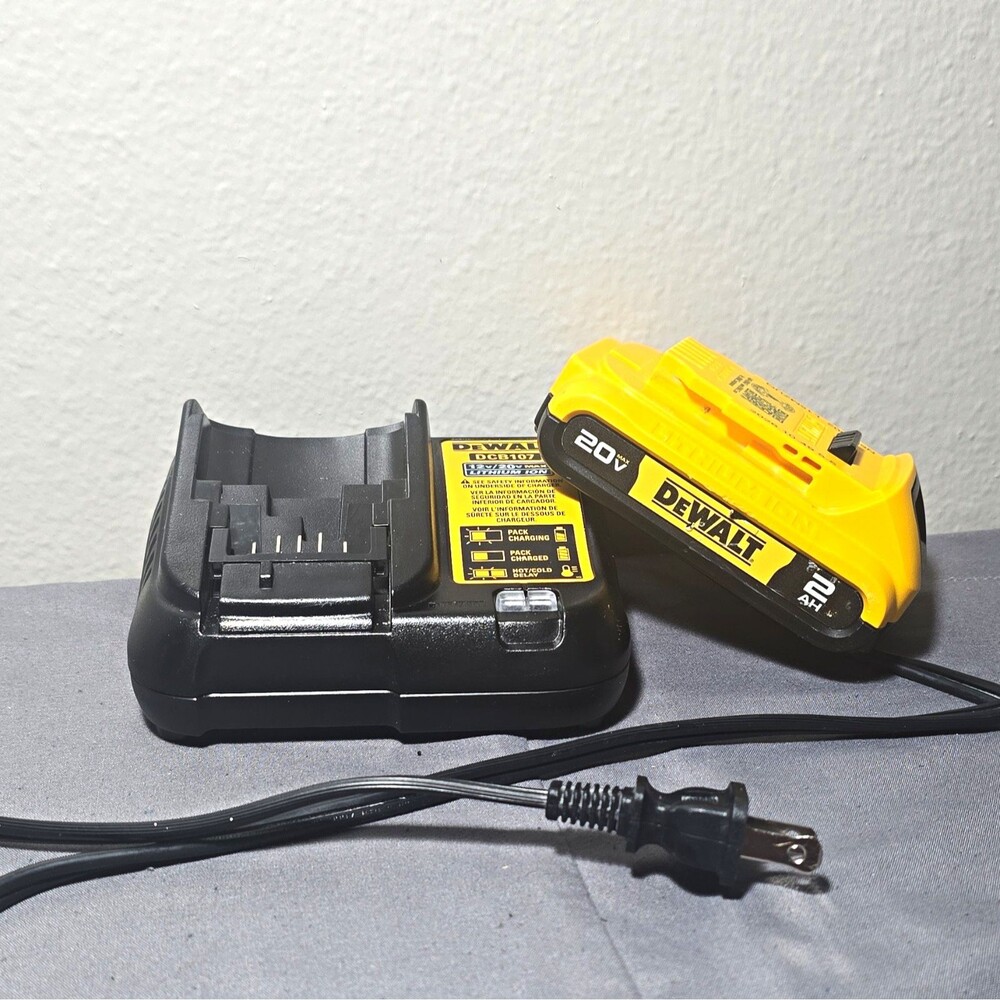 DEWALT DCB107 20V MAX Li-Ion Charger with 20V 2Ah Battery Pack